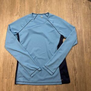 Alo Long Sleeve  women's workout top running top athletic top blue/black‎